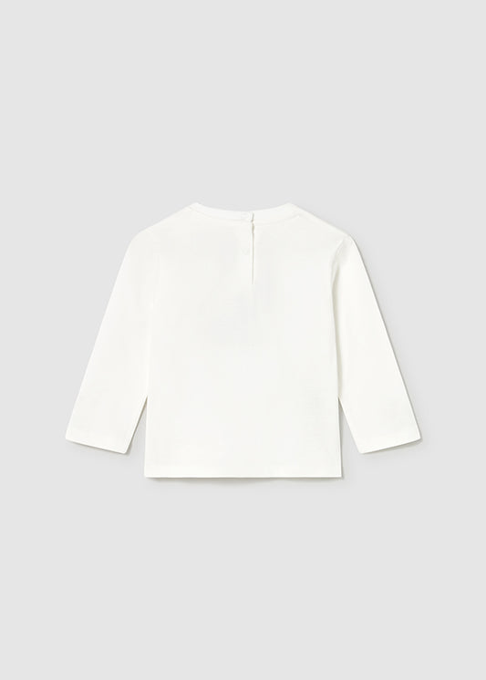 cream fog L/s t-shirt knit applique