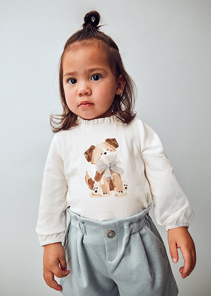 Cream L/s shirt dress