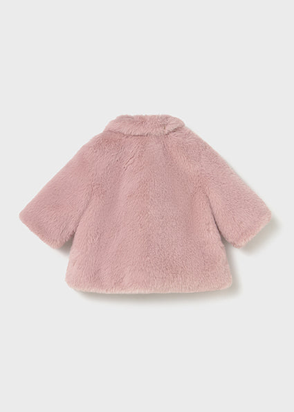 Pink fur coat