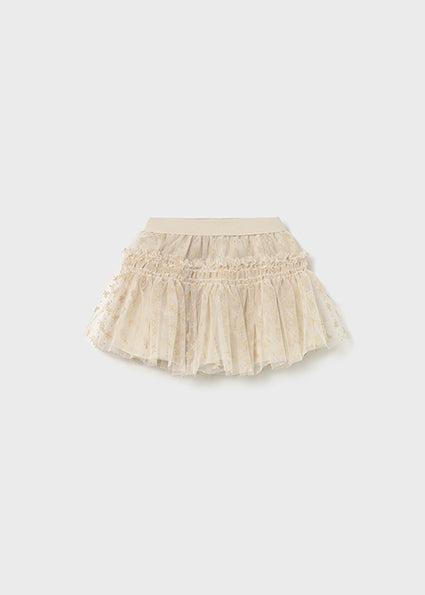 Almond tulle skirt