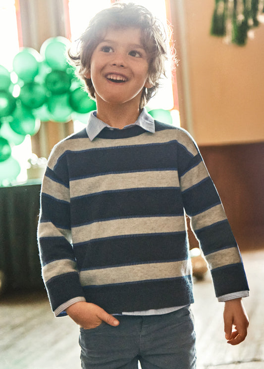 42-Eclipse Bl stripes jumper