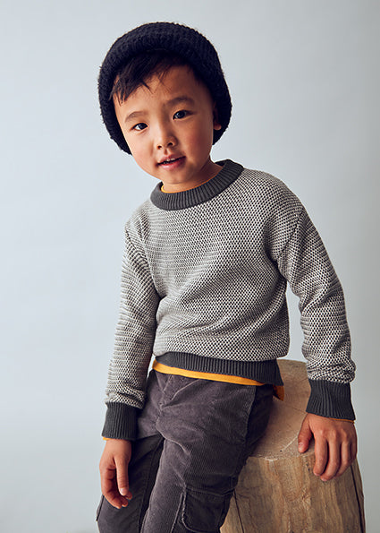90-Blackboard Textured sweater