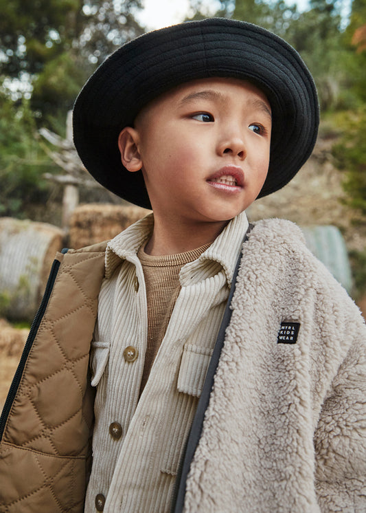Caramel reversible coat