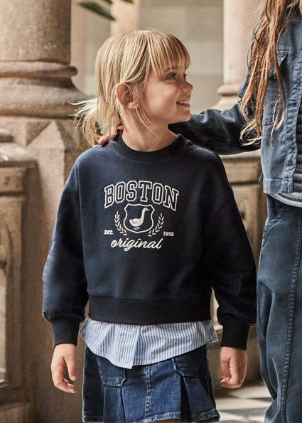 Navy Faldon pullover
