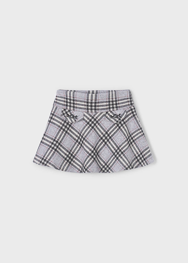 Silver Jacquard knit skirt