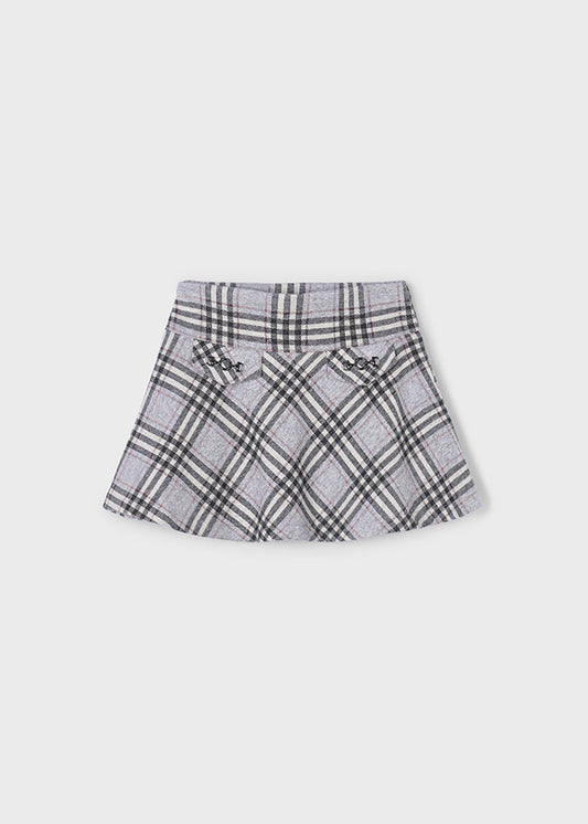 Silver Jacquard knit skirt