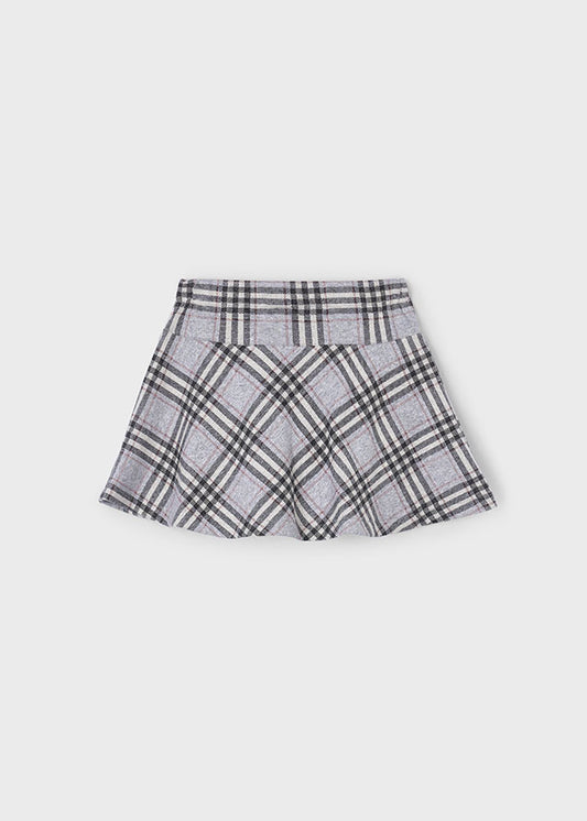 Silver Jacquard knit skirt