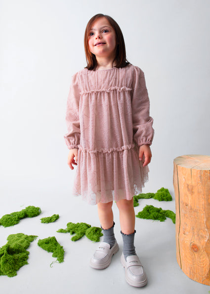 Make up Tulle printed dress