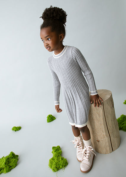 Silver knit dress