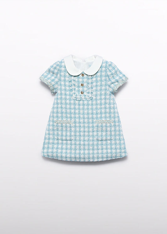 Aqua lurex dress