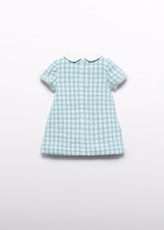 Aqua lurex dress