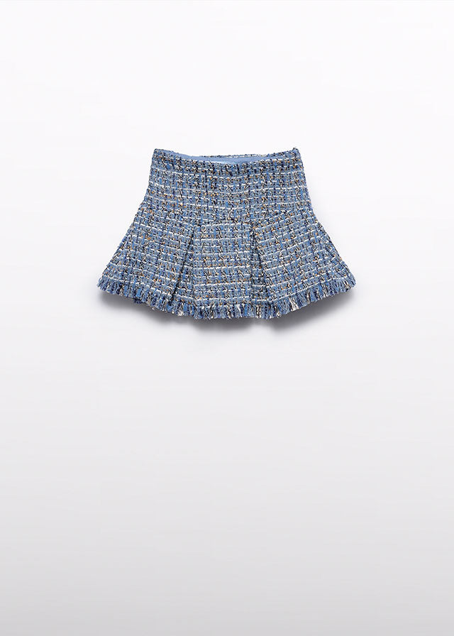 Sky blue tweed skirt