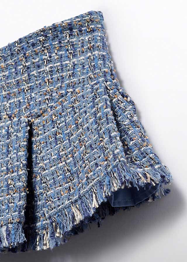 Sky blue tweed skirt