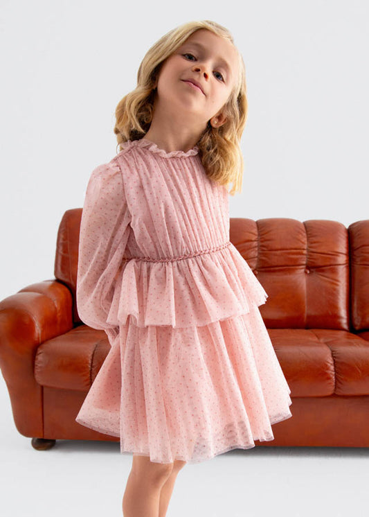 Petal Shimmer tulle dress