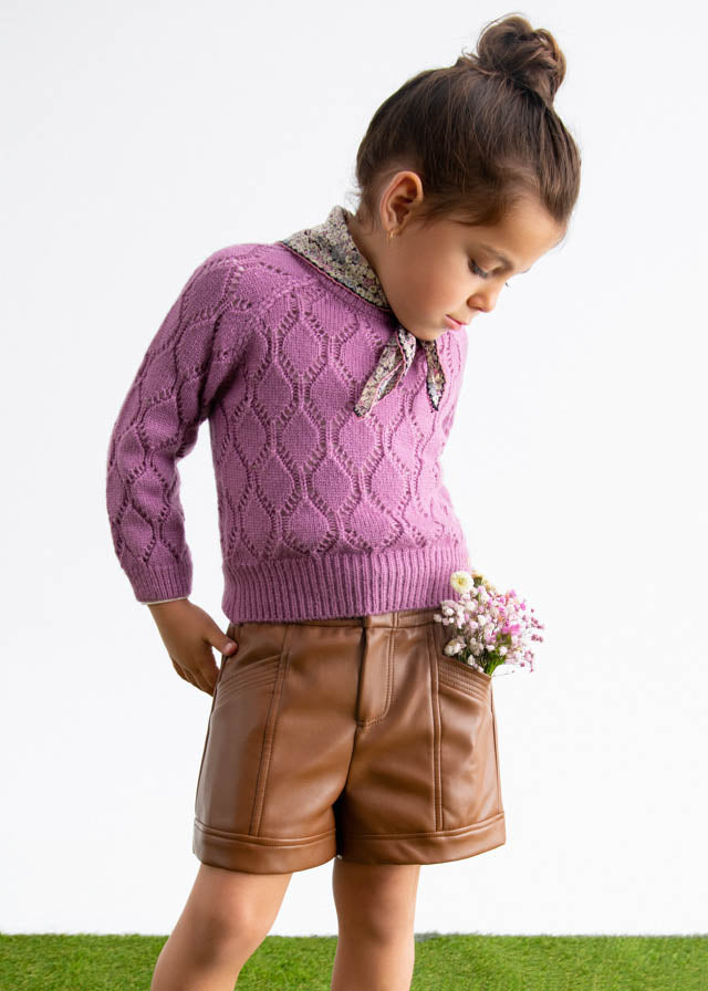 Camel Leathered short