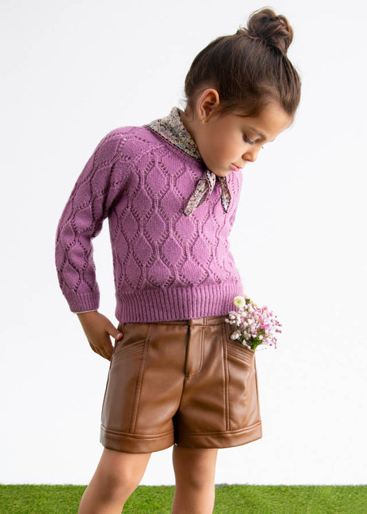 Camel Leathered short