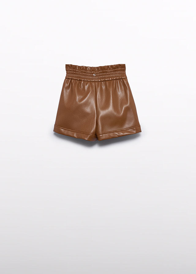 Camel Leathered short