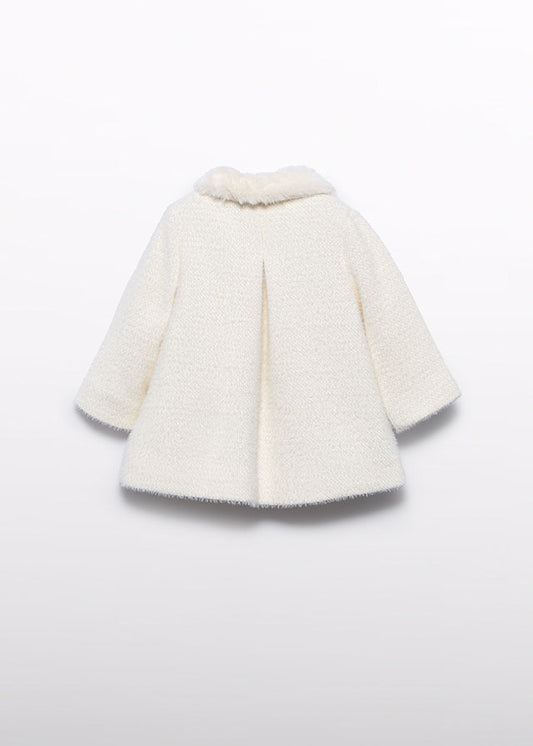CREAM 	Structured knit coat