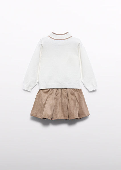 5521- Beige antelina set