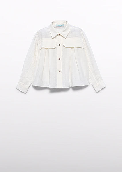 5620- Ivory blouse lapelas