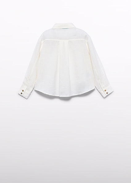 5620- Ivory blouse lapelas