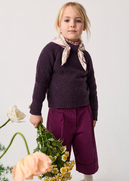5881- Cherry jersey scarf
