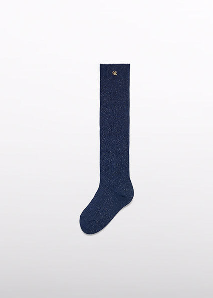 5907- beige , blue and black socks