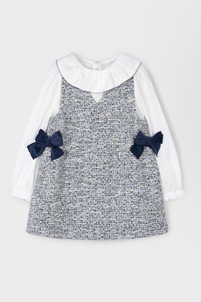 Blue tweed MAYORAL dress