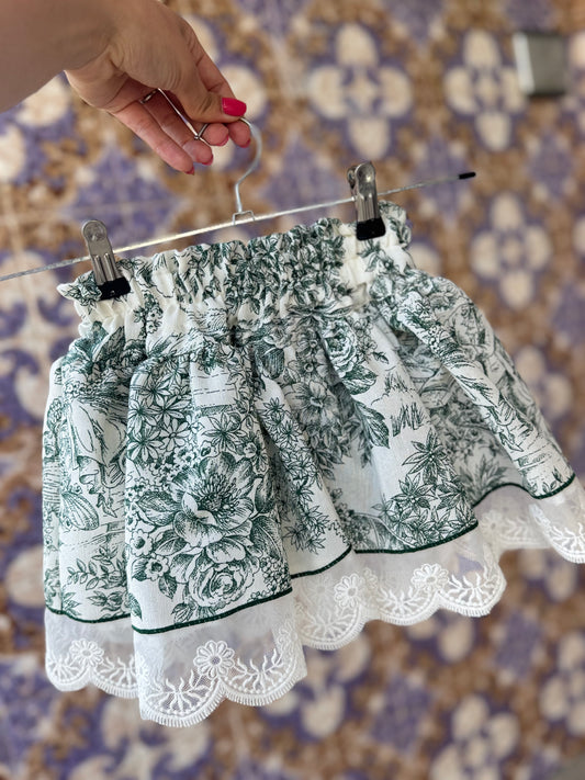 Toile de Jouy green bloomer - PRE ORDER