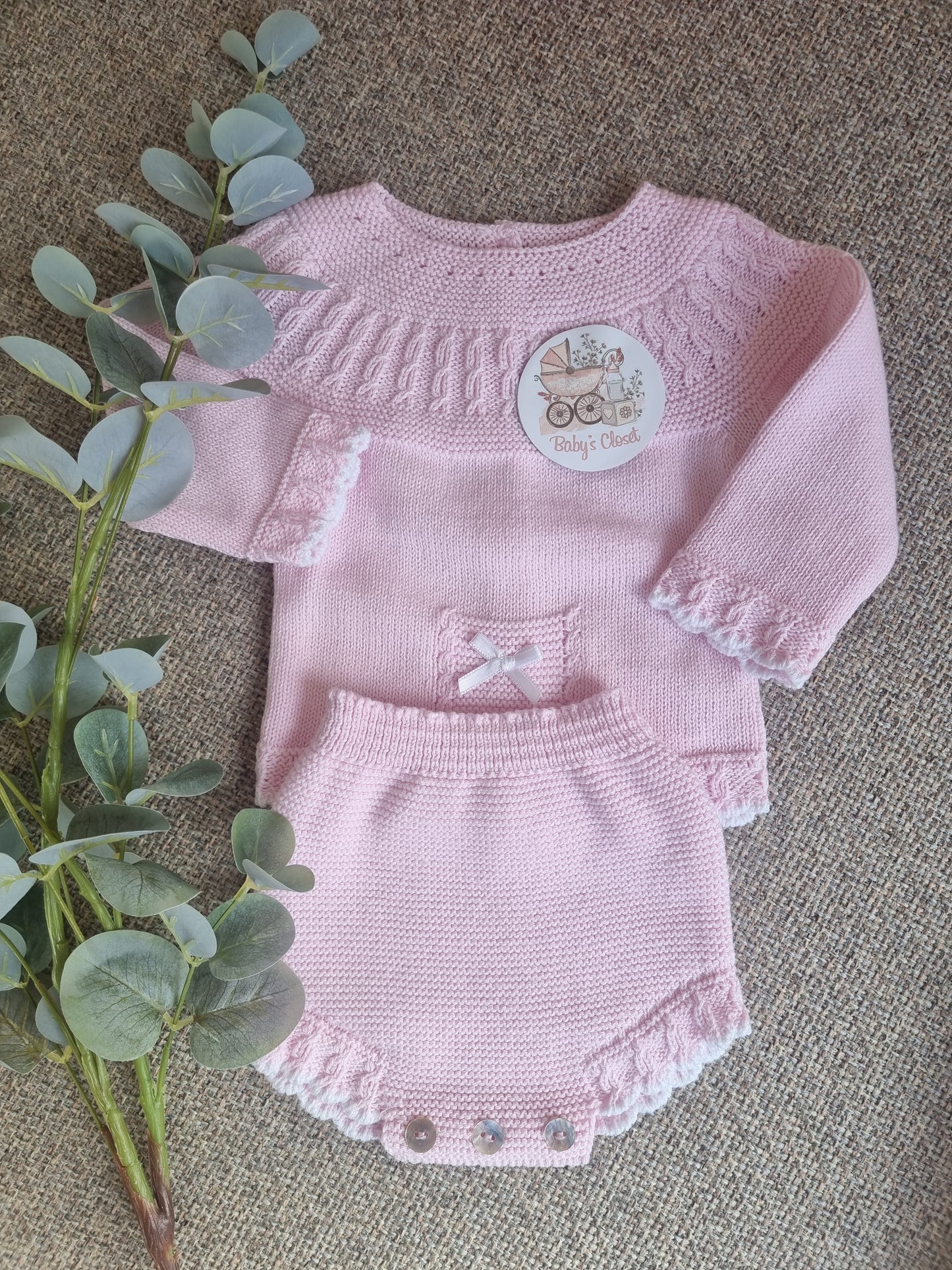 Ellen Knitwear Set - Baby pink