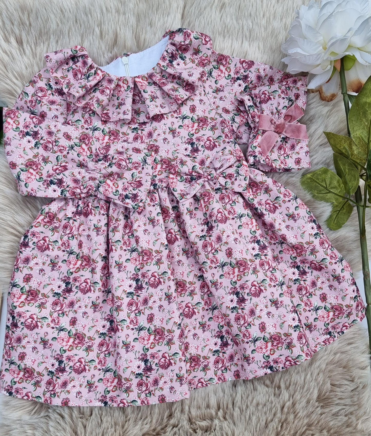 Old Pink Flower Dress