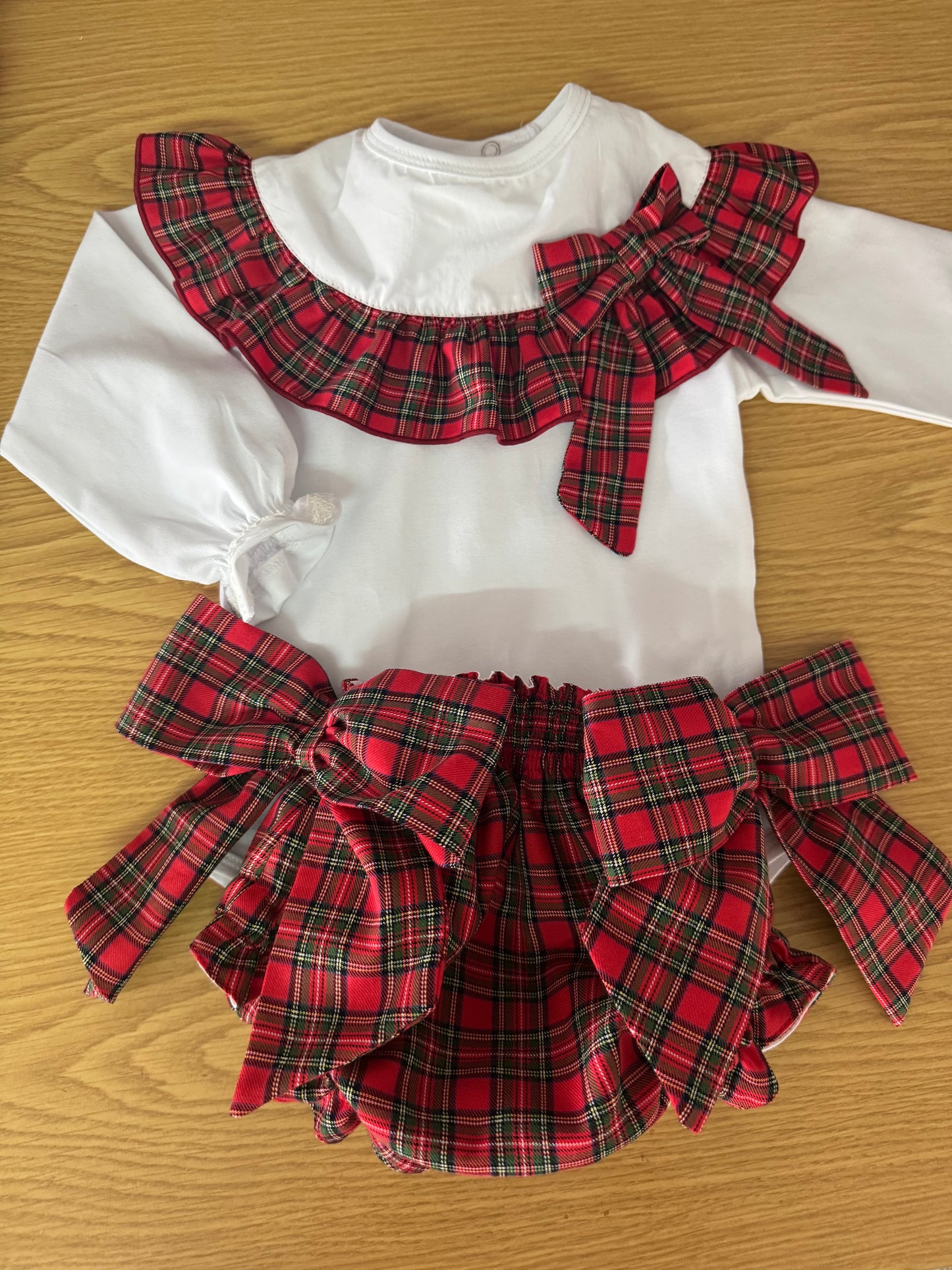 Tartan baby short set - PRE ORDER