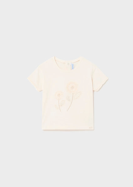 Chickpea S/s embroidered shirt Mayoral