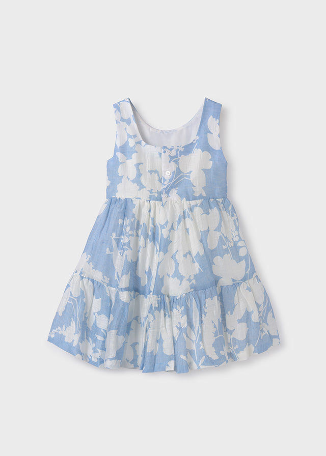 Sky blue linen dress