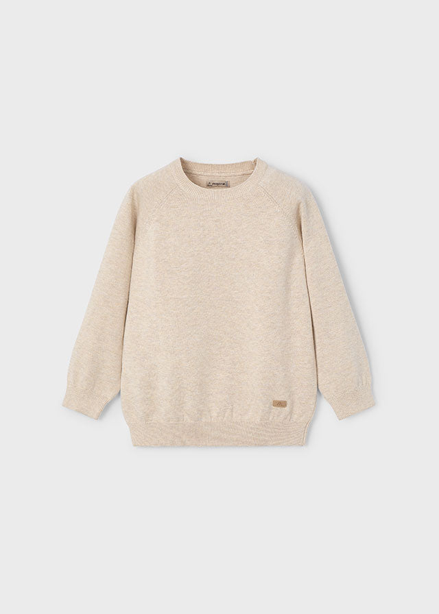 Sand Basic crew neck jumper