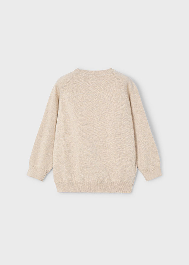 Sand Basic crew neck jumper