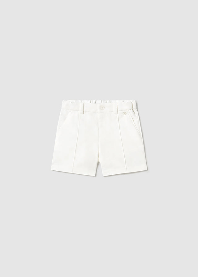 Cream Dressy bermuda shorts