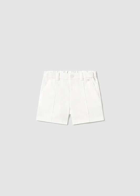 Cream Dressy bermuda shorts