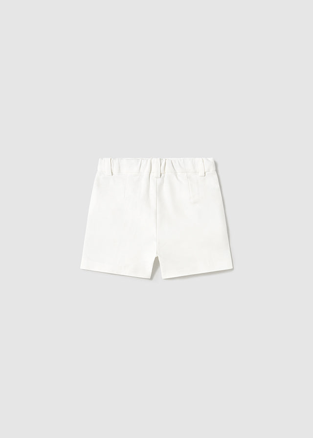 Cream Dressy bermuda shorts