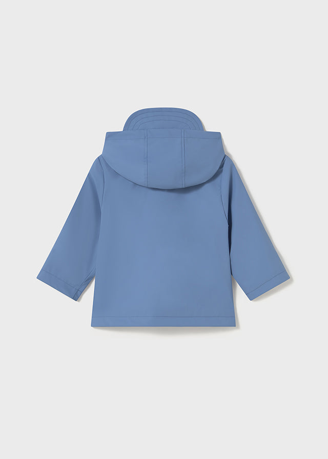 Capri blue rain coat