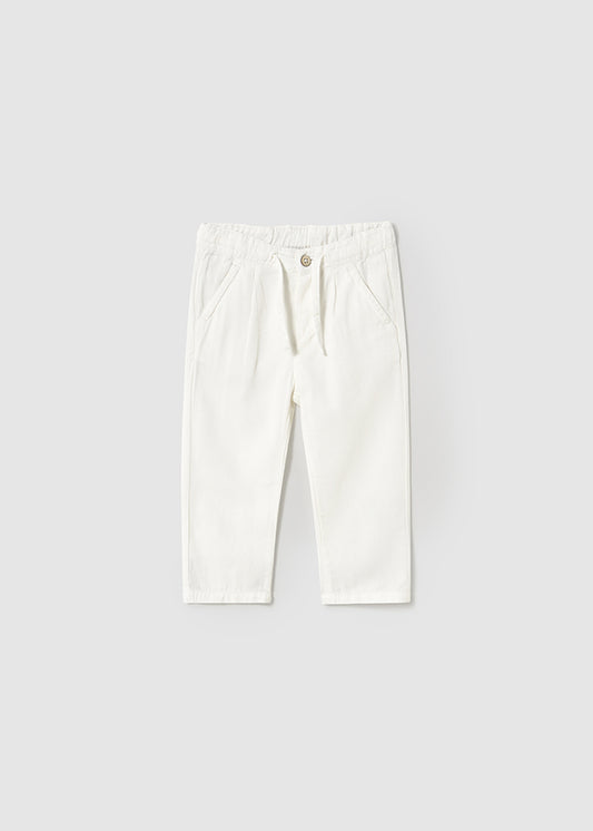 White linen pants