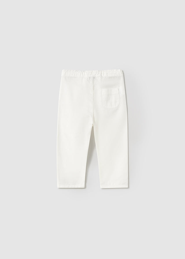 White linen pants