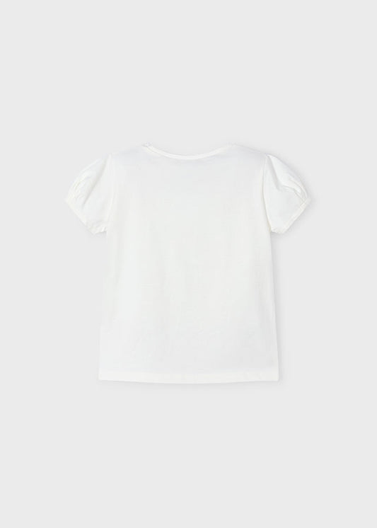 T-shirt beige tulle mayoral