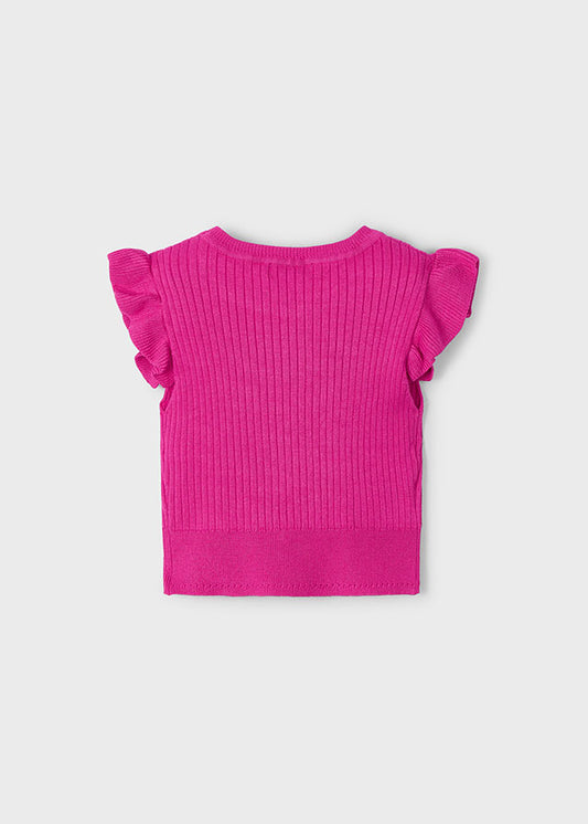 Magenta ribbed top