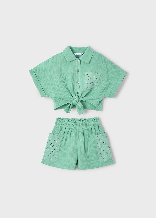 Orchid and Mint short set