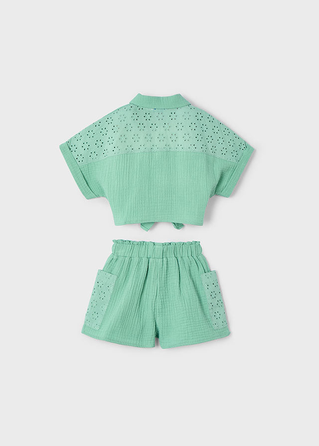 Orchid and Mint short set