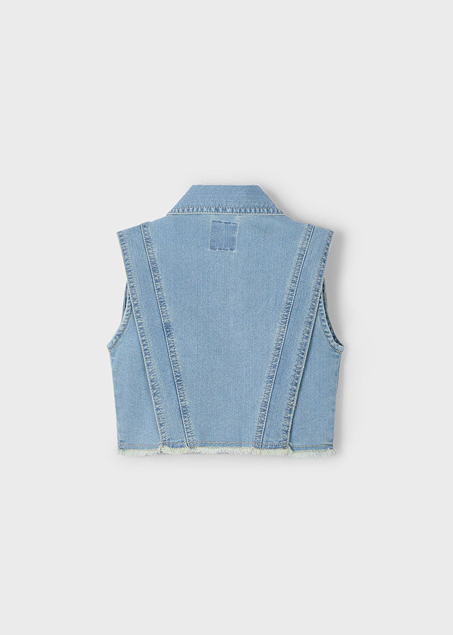 Bleach denim vest