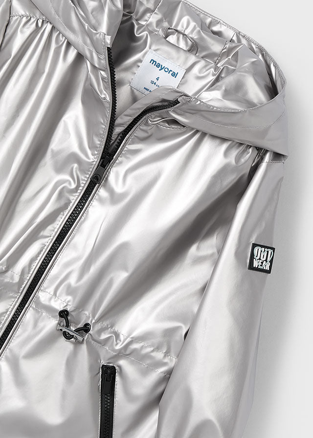 Natural and White gold Windbreaker Jacket