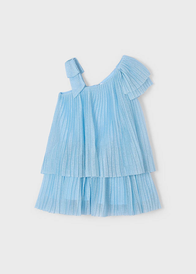 Sky pleated dress