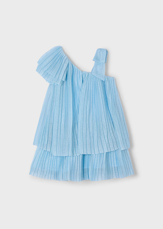 Sky pleated dress